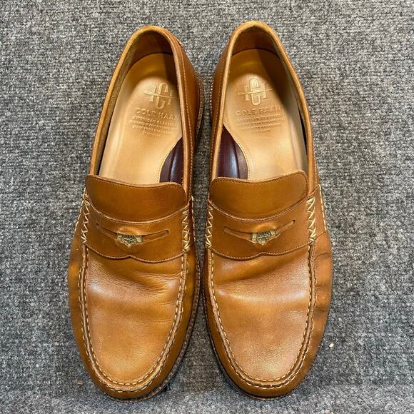 Cole Haan Mens 10 American Classics Pinch Penny Loafers Brown Leather Preppy main image 5